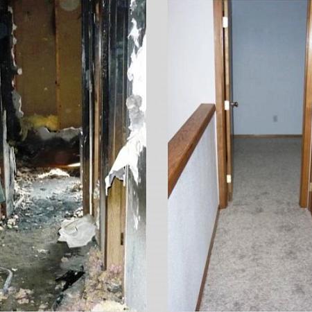 Уборка в офисном здании после пожара